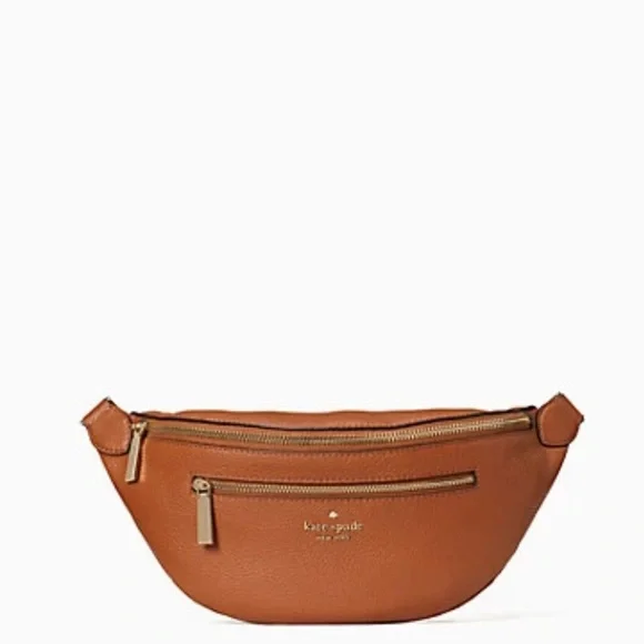 Kate spade Leila belt bag gingerbread waist Fanny leather new